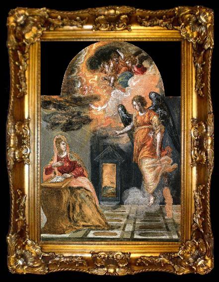 framed  El Greco Annunciation, ta009-2